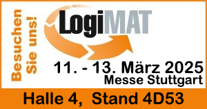 LogiMat Messe Stuttgart 11.3. - 13.3. 2025, Halle 4, Stand 4D53